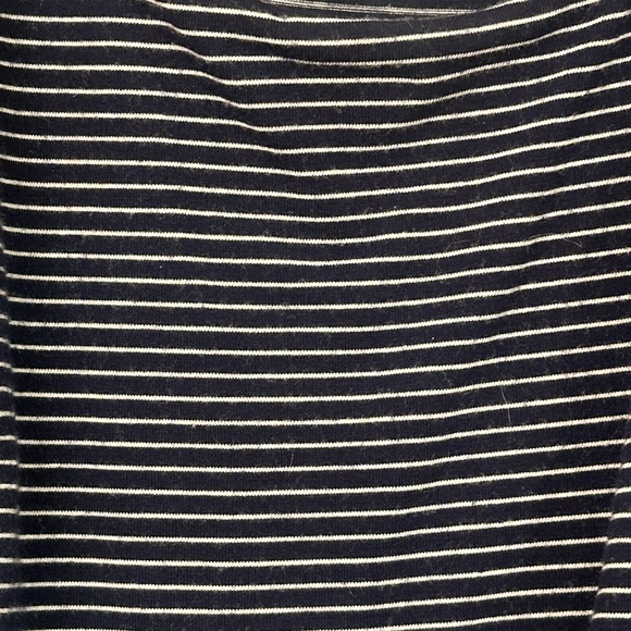 Gibson Latimer Navy Striped Asymmetrical Dress - Picture 6 of 6